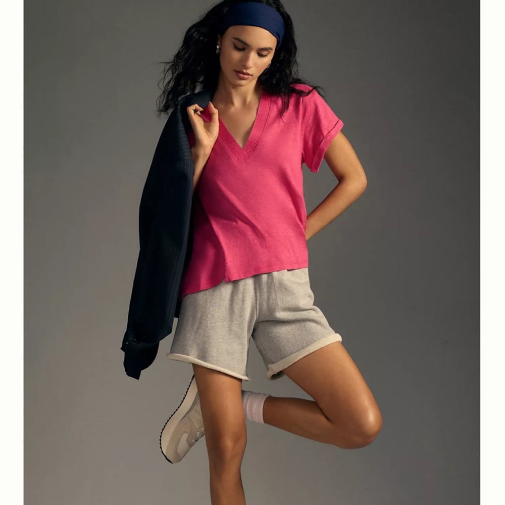 Pink anthropologie tshirt
